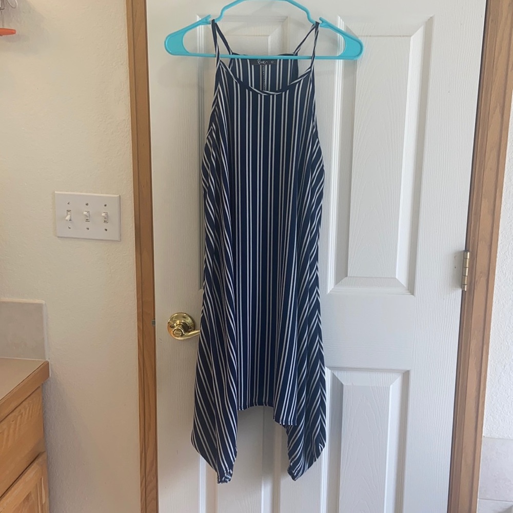 Blue & white stripped dress